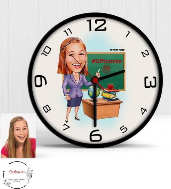 Customizable Wall Clock - teacher