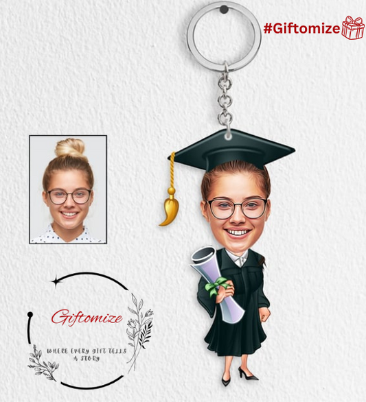 Person in a Pocket keychain - graduation version