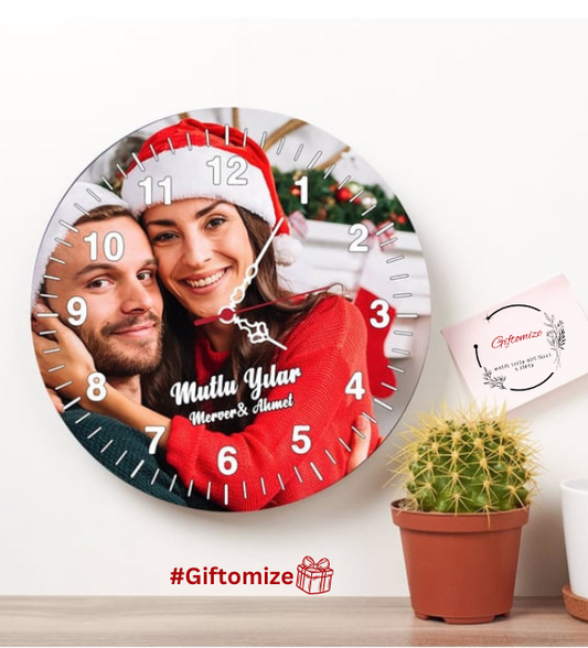 Customizable Wall Clock - Couples_Circle